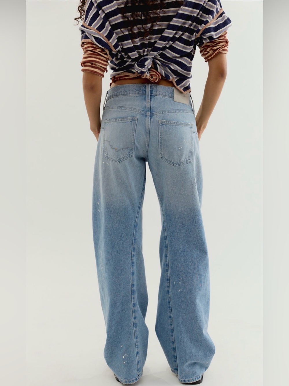 We The Free Fable Low-Rise Twisted Bowed Jeans - Picture 2 of 5